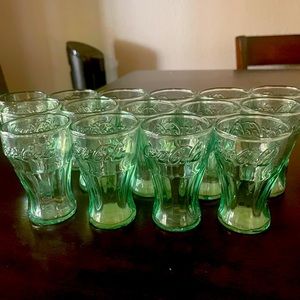 Lot of 15 mini (3inch) Coca Cola glasses NWT